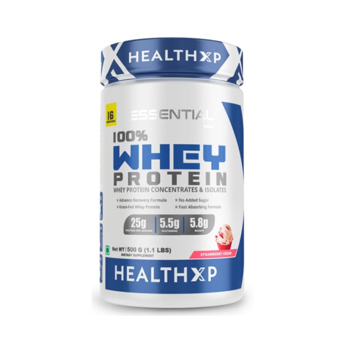 HealthXP 100% Whey Protein Strawberry Cream (1kg)