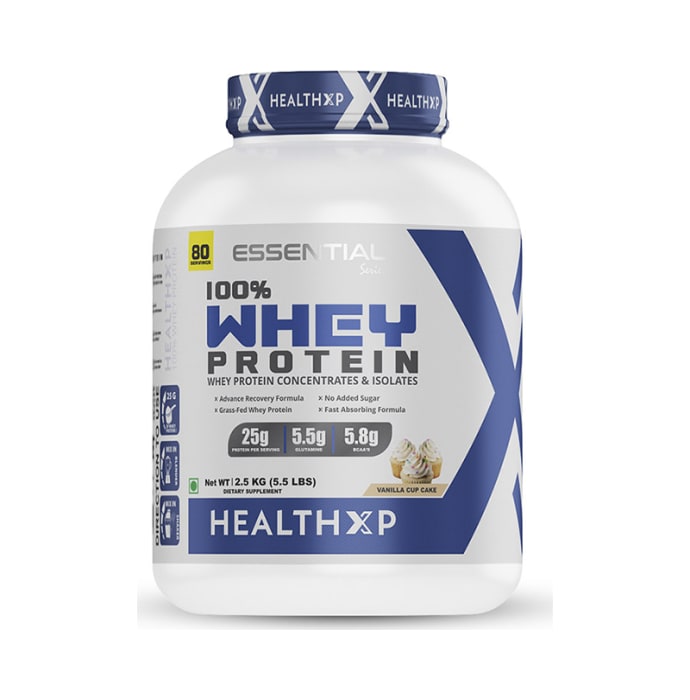 HealthXP 100% Whey Protein Vanilla Cup Cake (1kg)