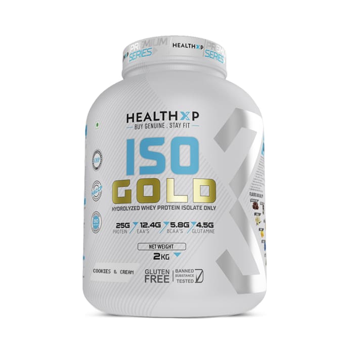 HealthXP Iso Gold Whey Protein Isolate Cookies & Cream (1kg)