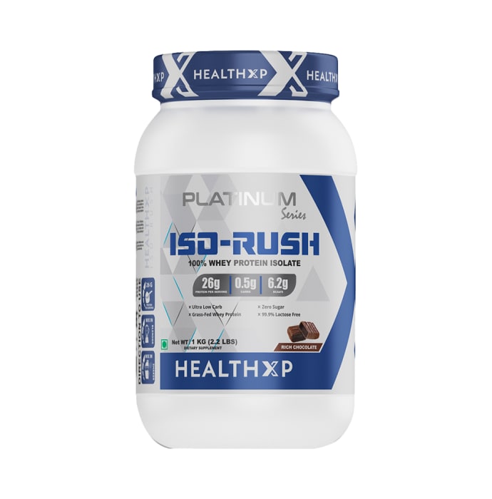 HealthXP Iso-Rush 100% Whey Protein Isolate Rich Chocolate (1kg)