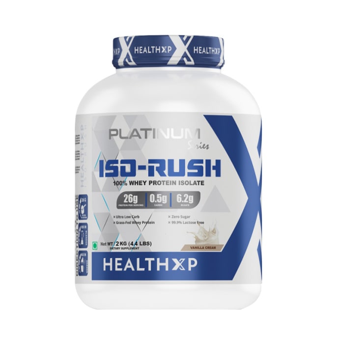 HealthXP Iso-Rush 100% Whey Protein Isolate Vanilla Cream (1kg)