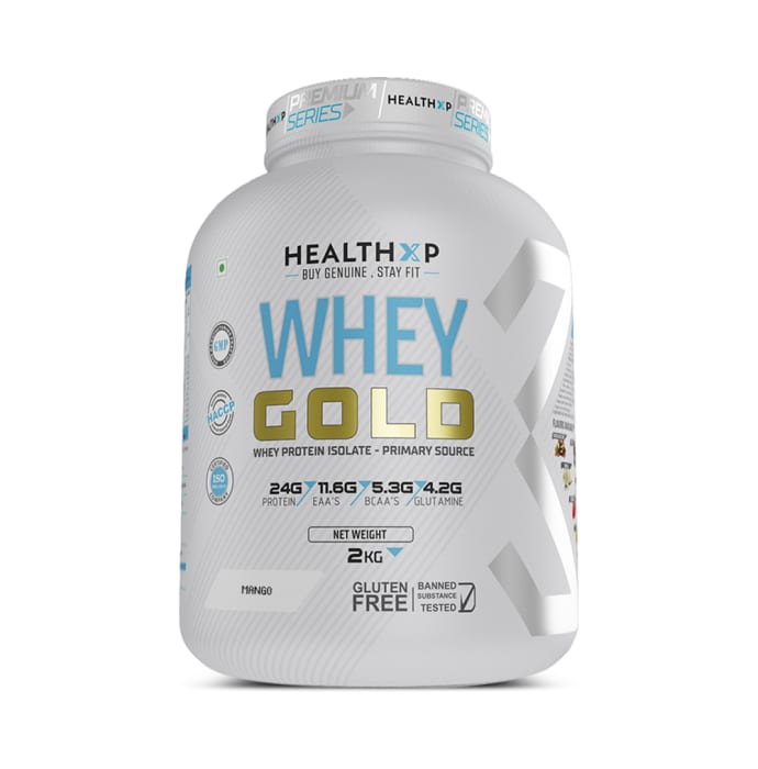 HealthXP Whey Gold Whey Protein Isolate Powder Mango (1kg)