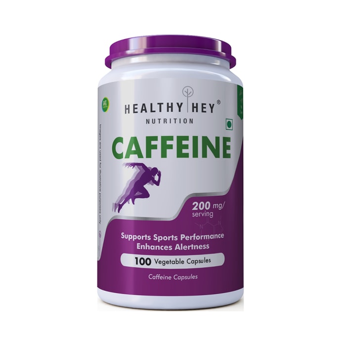 HealthyHey Caffeine 200mg Vegetable Capsules