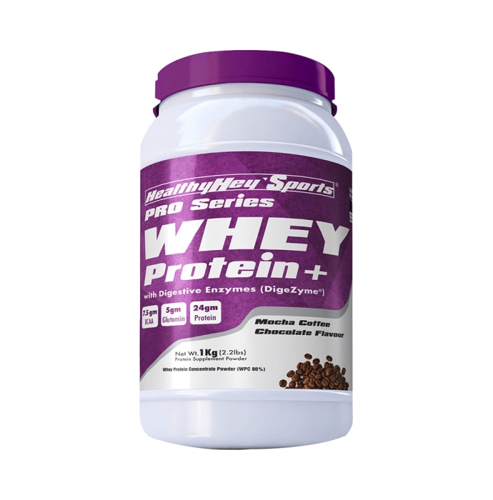 HealthyHey Sports Pro Series Whey Protein+ Powder Mocha Coffee Chocolate (1kg)