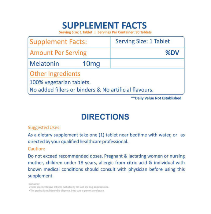 HerbalLeaf Advanced Melatonin 10mg Tablet (90'S)