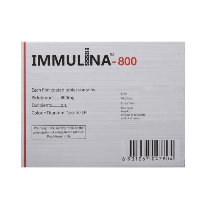 Immulina 800mg Tablet (10'S)