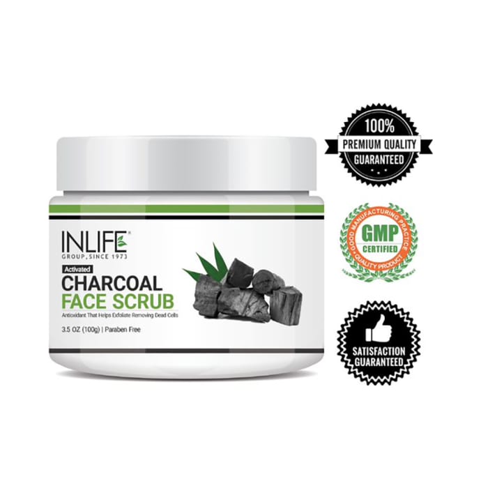 Inlife Activated Charcoal Face Scrub (100gm)