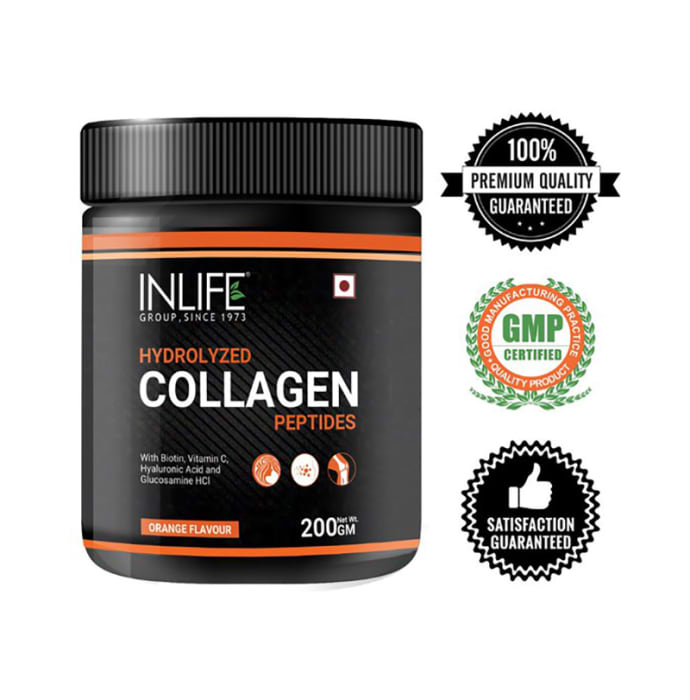 Inlife Hydrolyzed Collagen Peptides Orange (200gm)