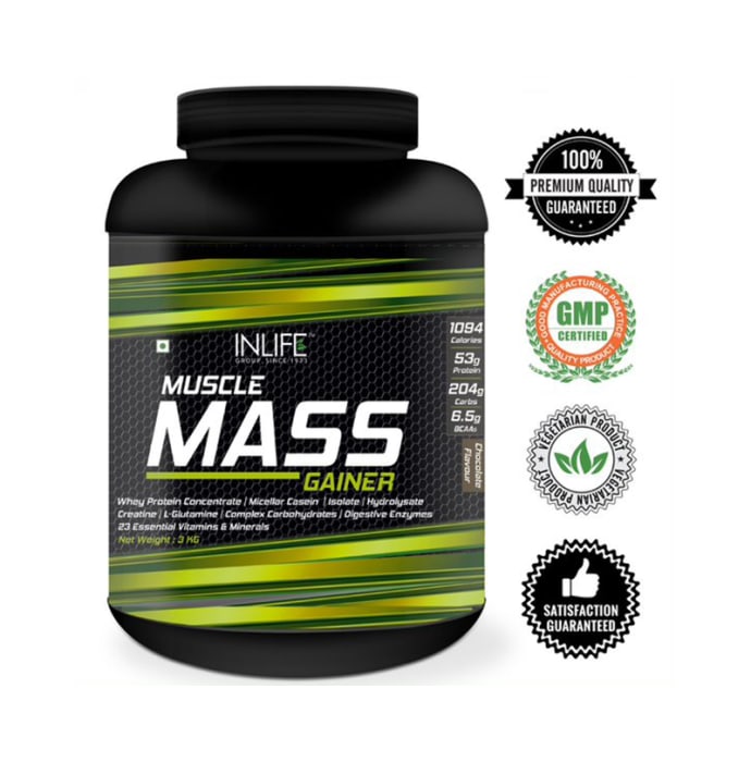 Inlife muscle mass gainer powder chocolate