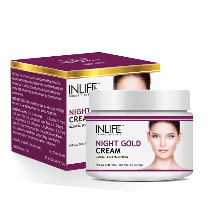 Inlife night gold face cream (50gm)