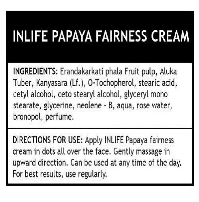 Inlife papaya fairness cream (100gm)