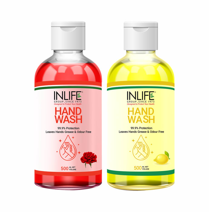 Inlife Rose & Lemon Hand Wash (500ml Each)