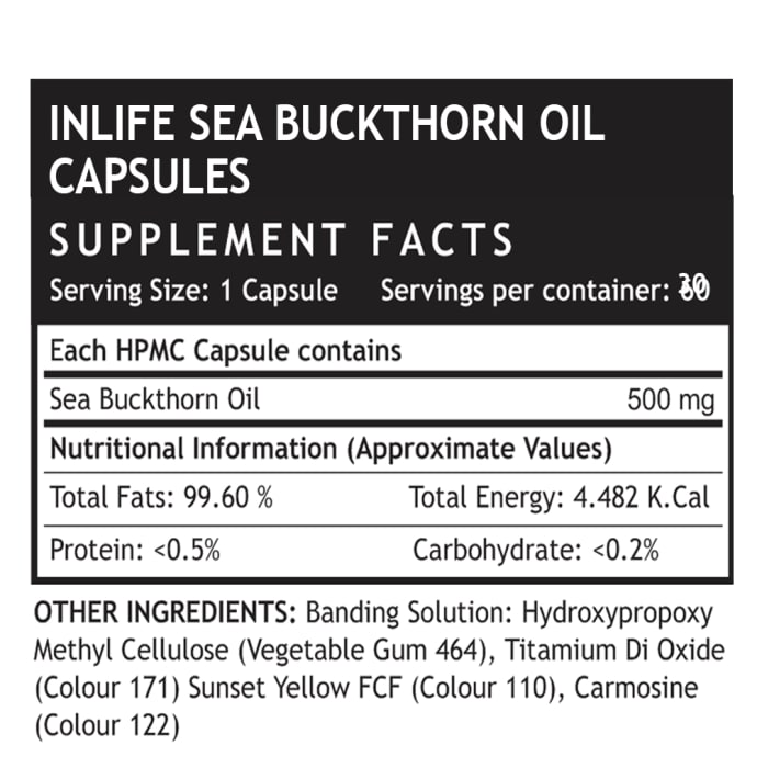 Inlife sea buckthorn oil capsule (30'S)