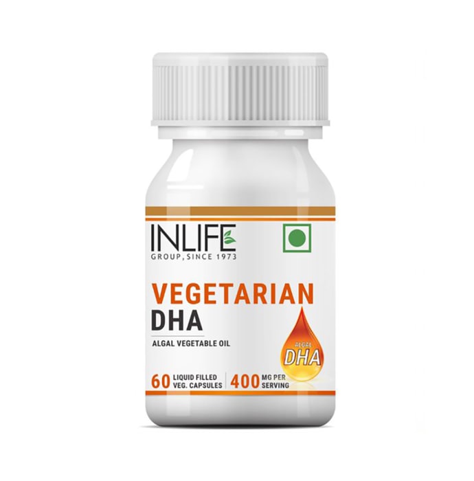 Inlife Vegetarian Omega 3 DHA Liquid Filled Veg Capsule (60'S)