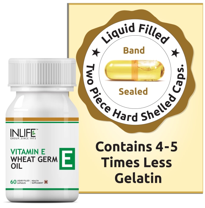 Inlife vitamin e wheat germ oil capsule (60'S)