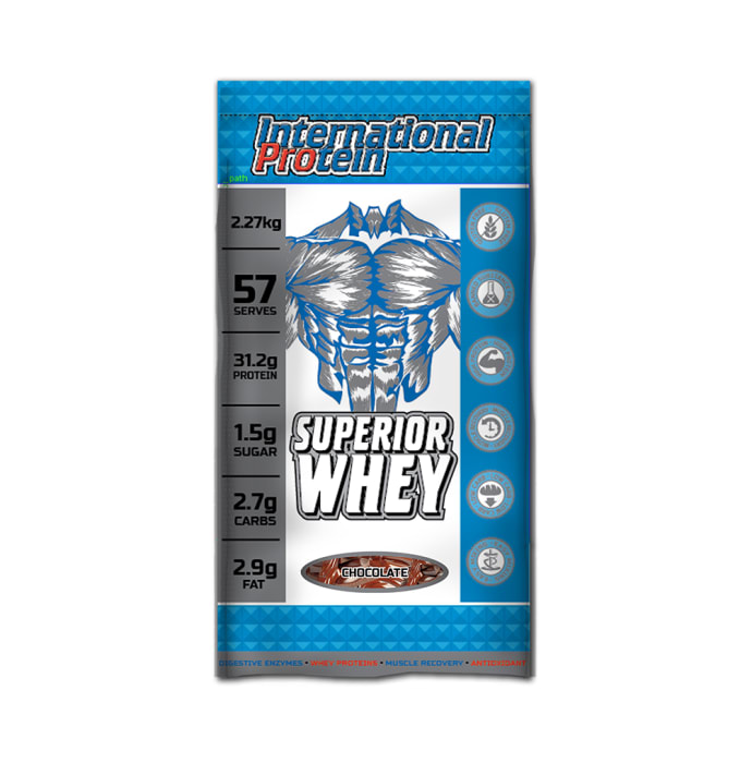 International Protein Superior Whey Protein Powder Chocolate (2.27kg)