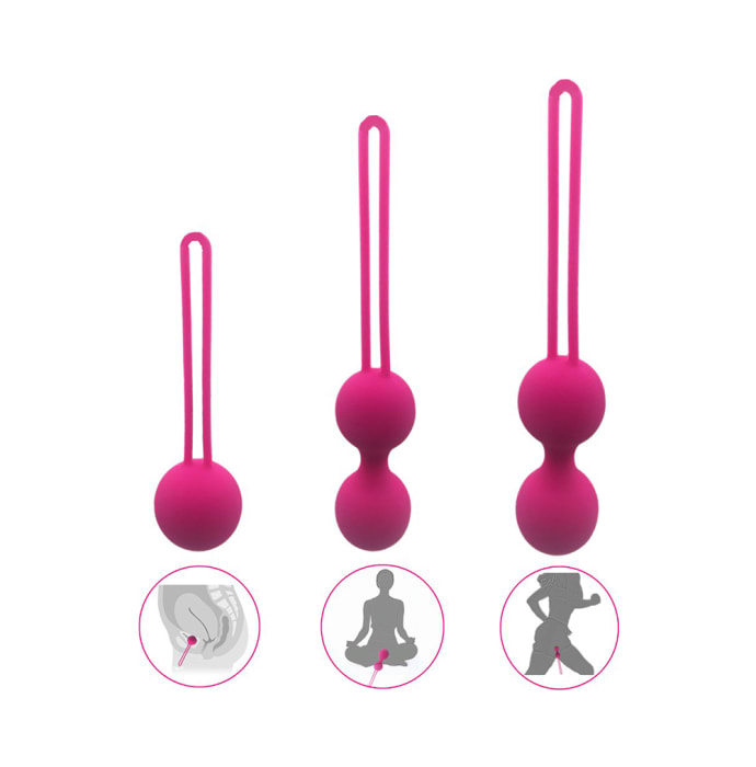 Isha Surgical Kegel Ball Set of 3 (39gm, 56gm and 64gm) Pink