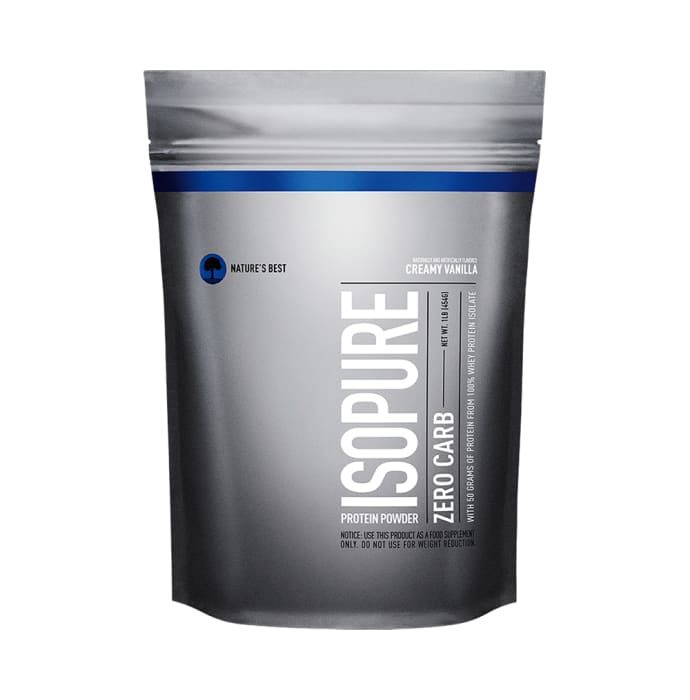 IsoPure Zero Carb 100% Whey Protein Isolate Powder Creamy Vanilla (1lb)