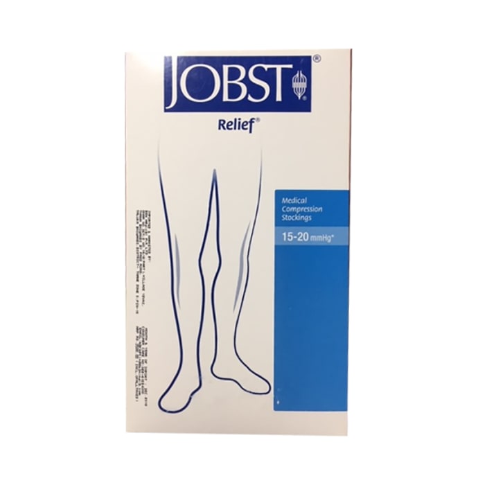 Jobst Relief CCL1 AD Below Knee Medical Compression Stockings Large Beige