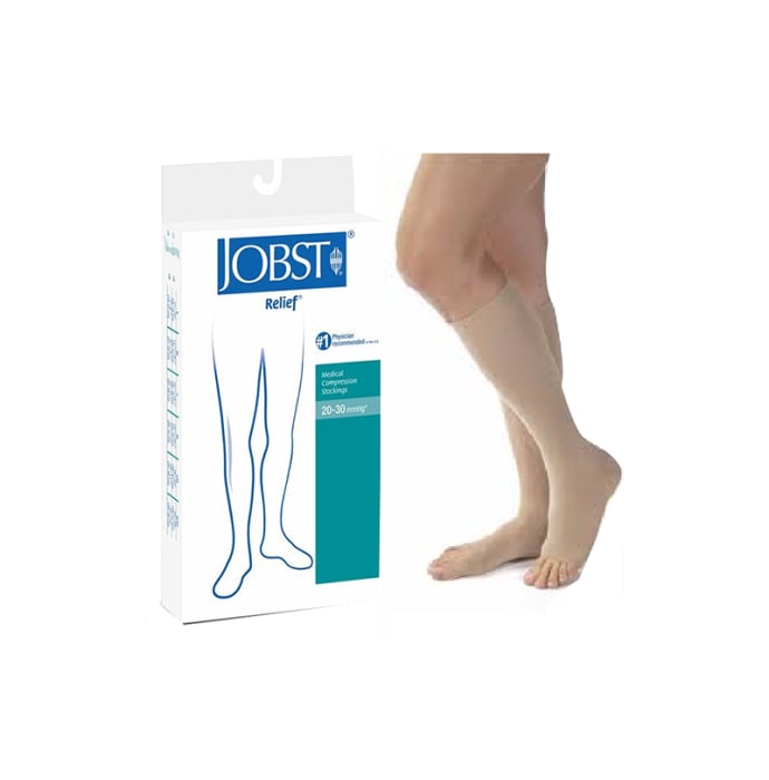 Jobst Relief CCL2 AD Below Knee Medical Compression Stockings XL Beige