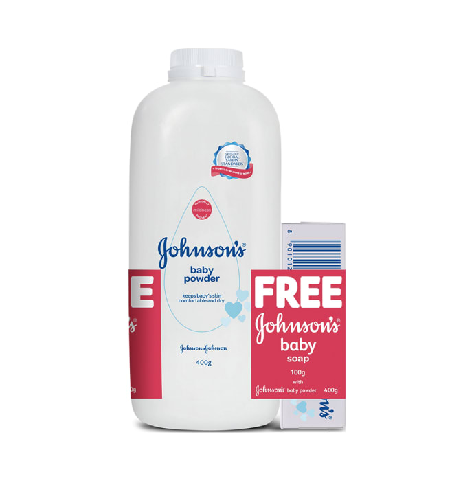 Johnson's Baby Powder with Soap 100gm Free (400gm)