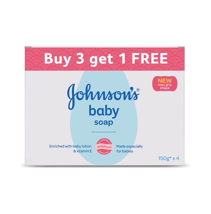 Johnson's Baby Soap (150gm Each) Buy 3 Get 1 Free