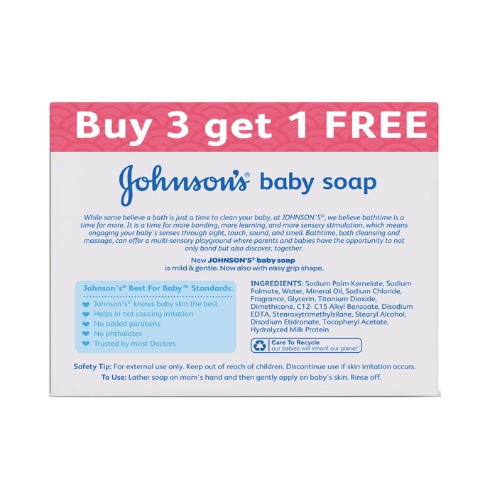 Johnsons baby soap (buy 3 get 1 free)