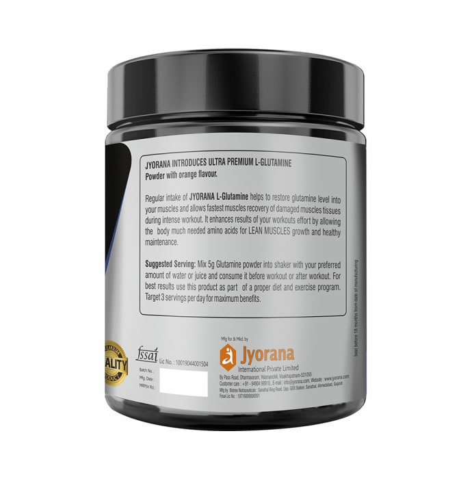 Jyorana Ultra Premium Glutamine Powder Orange (300gm)