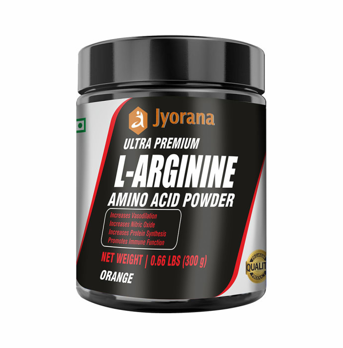 Jyorana Ultra Premium L-Arginine Amino Acid Powder Orange (300gm)