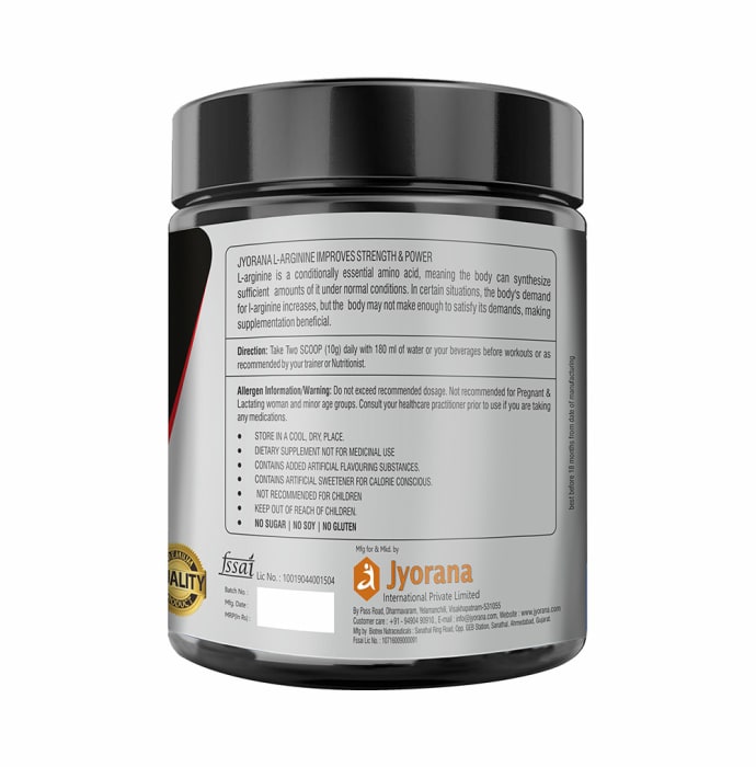 Jyorana Ultra Premium L-Arginine Amino Acid Powder Orange (300gm)