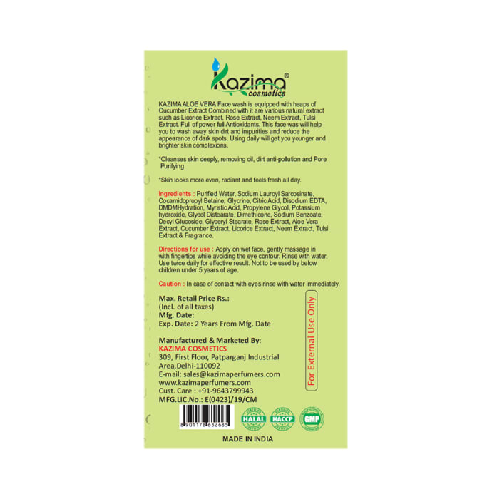 Kazima Face Wash Aloe Vera (210ml)