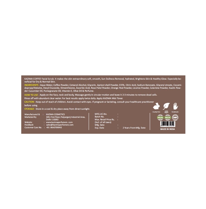 Kazima Facial Scrub Coffee (100gm)