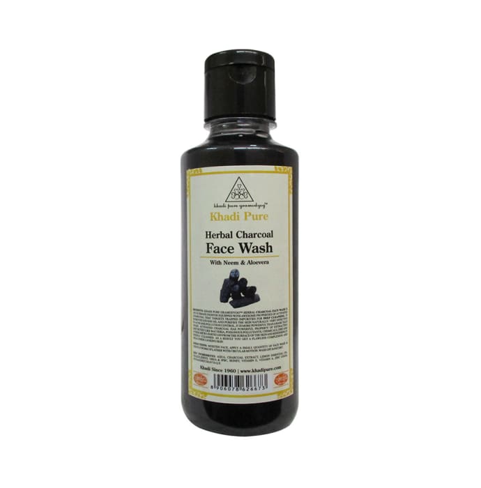 Khadi Pure Herbal Charcoal Face Wash (210ml)