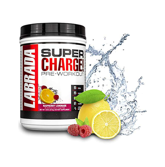 Labrada Nutrition Super Charge Pre-Workout Powder Raspberry Lemonade (1.49lb)