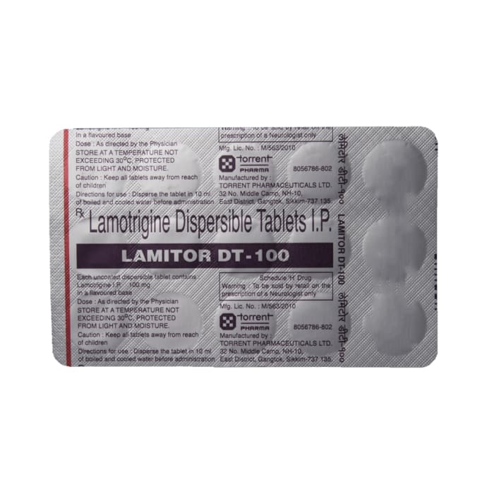 Lamitor 100mg Tablet DT (15'S)