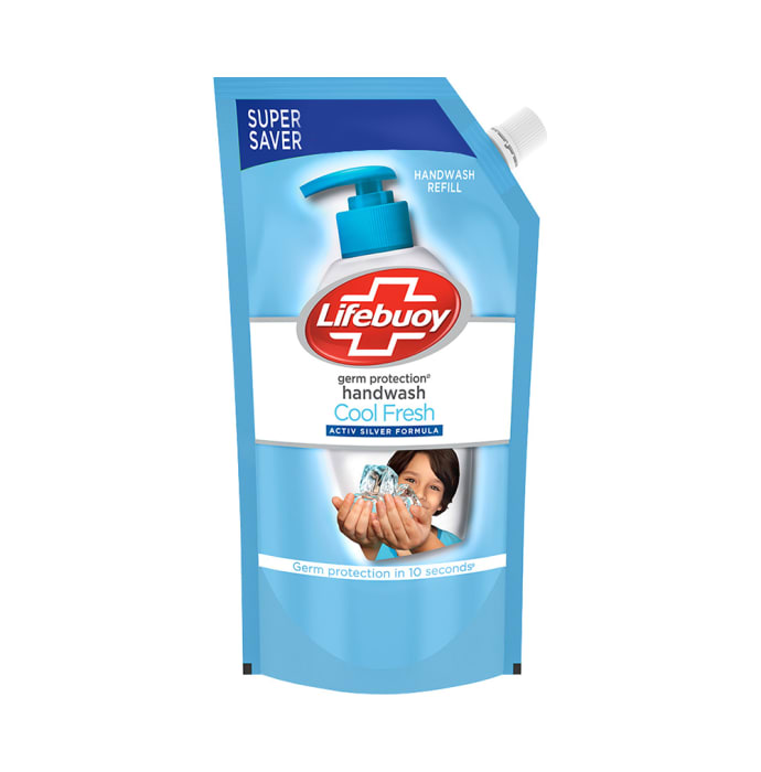 Lifebuoy Cool Fresh Activ Silver Formula Germ Protection Handwash Refill (500ml)