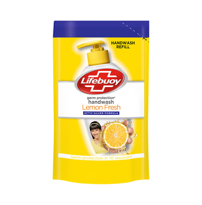 Lifebuoy Lemon Fresh Activ Silver Formula Germ Protection Handwash Refill (185ml Each)