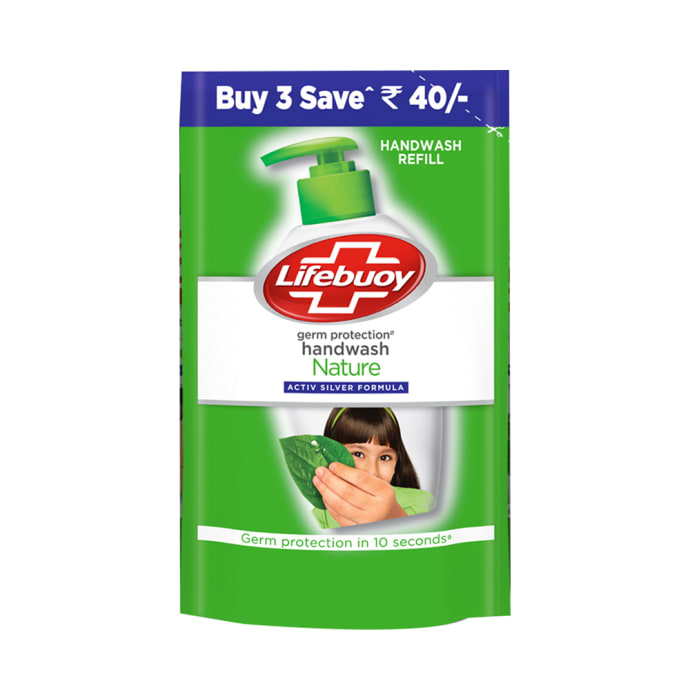 Lifebuoy Nature Activ Silver Formula Germ Protection Handwash Refill (185ml Each)