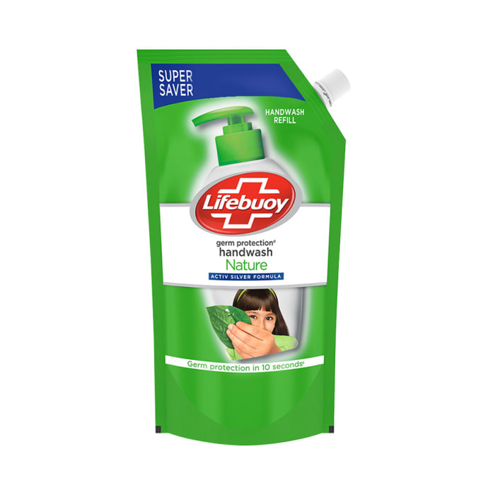 Lifebuoy Nature Activ Silver Formula Germ Protection Handwash Refill, 750ml Each (Buy 1 Get 1 Free)