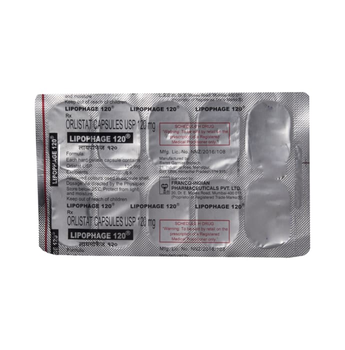 Lipophage 120mg Capsule (10'S)