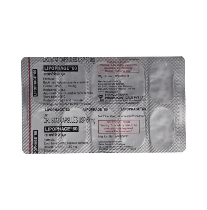 Lipophage 60mg Capsule (10'S)