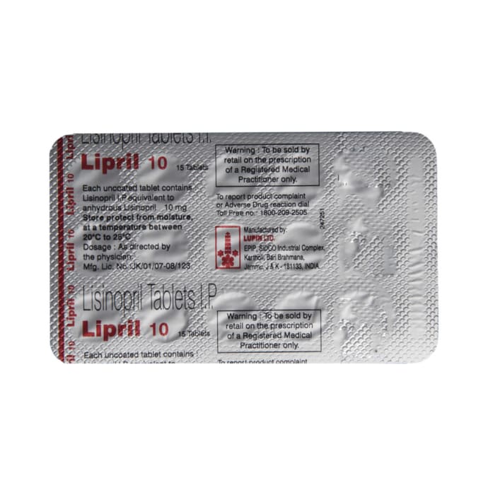 Lipril 10mg Tablet (15'S)