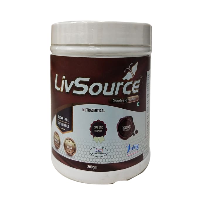 LivSource Powder Chocolate Sugar Free & Gluten Free (200gm)