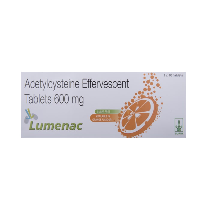 Lumenac 600mg Effervescent Tablet Orange (10'S)