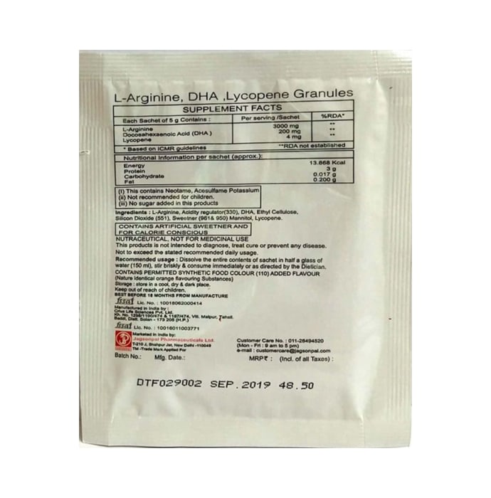 Lycored Preg Sachet Orange Sugar Free (5gm)