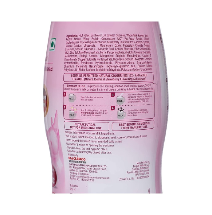 Macprot resp powder strawberry (200gm)