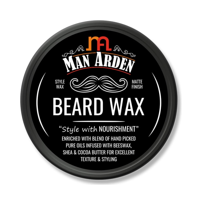 Man Arden The Dapper Dude Combo (Beard Oil Royal Oud 30ml, Beard Wax and Beard Balm 50gm Each and Beard & Face Wash 100ml) with Pouch