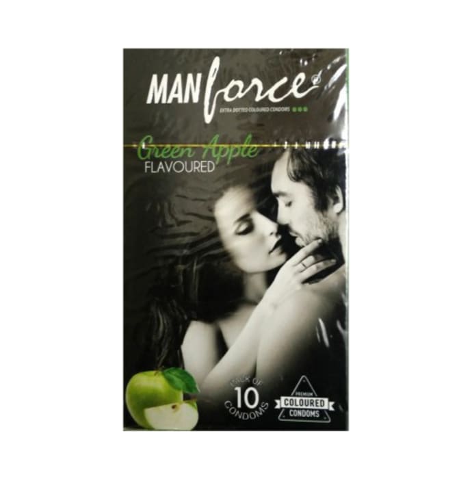 Manforce condom green apple