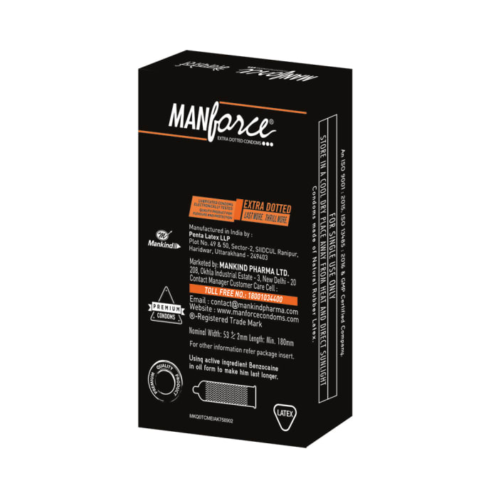 Manforce Stamina Extra Dotted Condom Orange