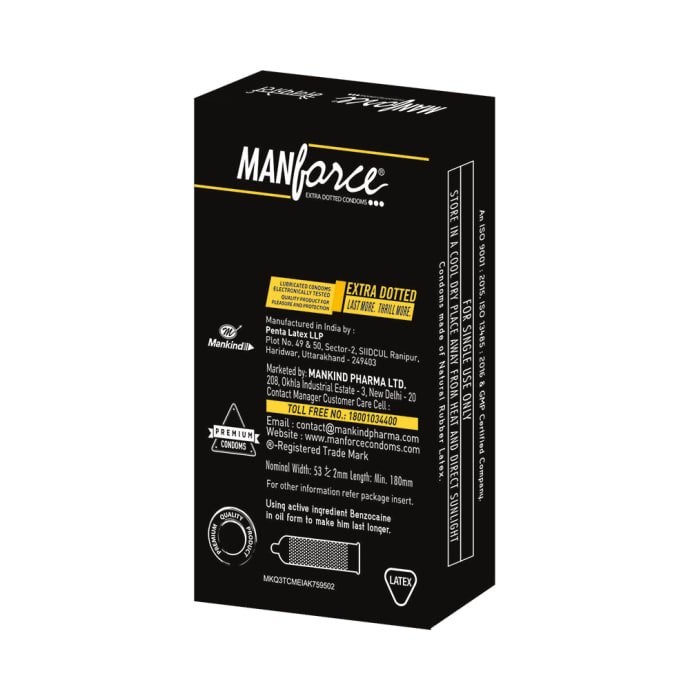 Manforce Stamina Extra Dotted Condom Pineapple